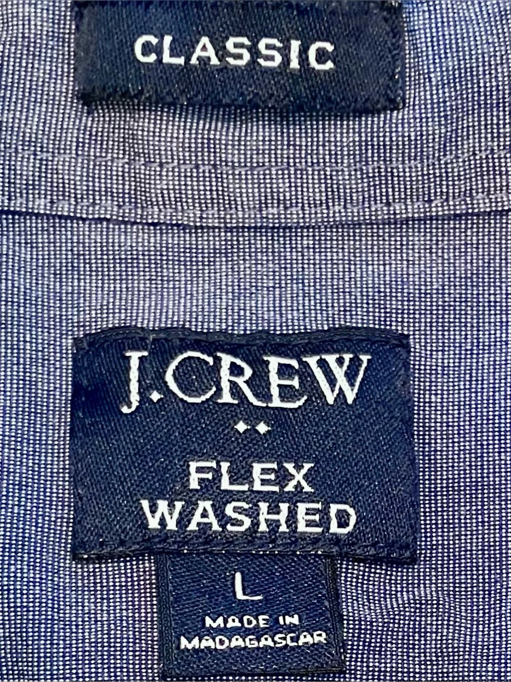 J Crew Classic Flex Washed Long Sleeve Button Down in Blue Men’s L